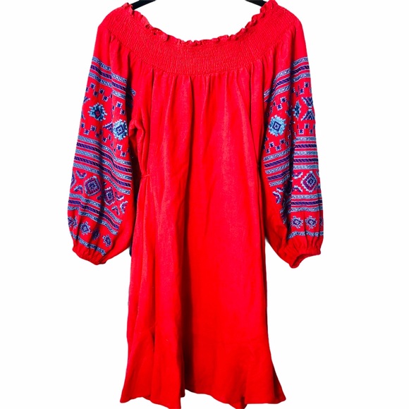 Ranna Gill Off the Shoulder Embroidered Dress - Picture 7 of 11